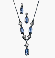 Childrens Toyshop  Jewelry : Avon Shades of Blue"Y" Necklace Gift Set