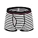 Dardugo Men's Stripe Cotton Boxer Briefs Underwear with Open Fly 4-pack Tag XL US Size M