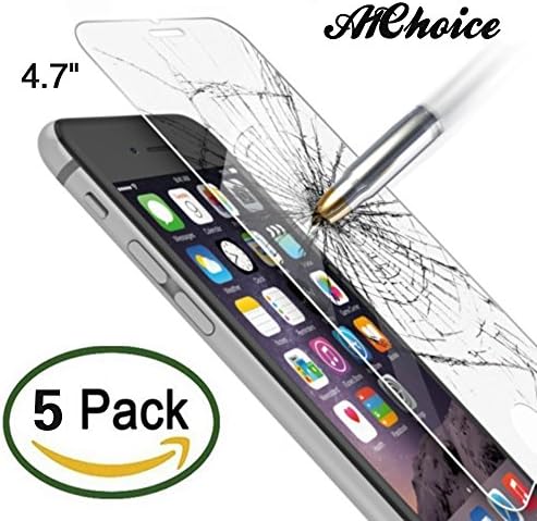 iPhone 6 Screen Protector, A1 HD Ultra Clear Premium Tempered Glass Screen Protectors Perfect Fit For iPhone 6/6s (4.7 inch ONLY) (5 Pack)