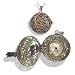Solid Silver Marcasite Ladies Hunter Fob Watch Pendant Chain