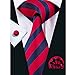 Hi-Tie Mens Red Silk Tie set