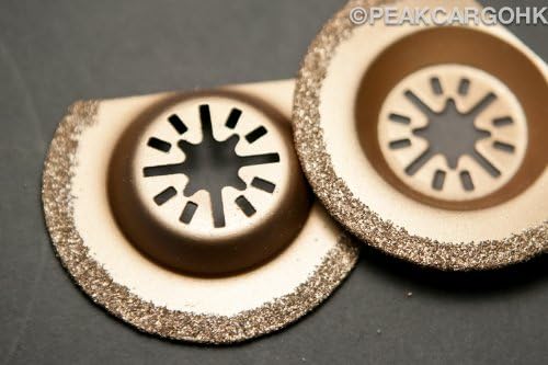2 PACK Universal Oscillating Carbide Titanium Coated Segment Semi Circular Saw Blade 2-1/2"