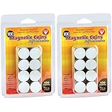 Hygloss 61402 Magnetic Coins-Self-Adhesive, 3/4-Inch Coins, 200, Black