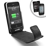 Apple iPhone 3G / 3GS Genuine Leather Extended Battery features Alternative Superior-Protection Rubber Case and Screen Protector