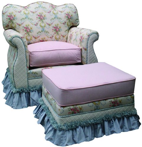 Angel Song Blossoms & Bows Empire Adult Rocker Glider Chair - Down Filled