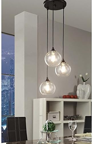 Club O Gold, Uptown 3- Light Clear Globe Cluster Pendant
