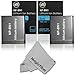 (2 Pack) 1520mAh (NP-BN1 Replacement) Rechargeable Lithium Batteries for SONY DSC-QX100 DSC-QX10 Attachable Lens-style Cameras and SONY Cyber-Shot DSC W710, W610, WX80, TF1, WX150, W690, W650, W570, TX200V, TX30, TX66, TX20 Cameras + MagicFiber Microfiber Lens Cleaning Cloth