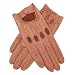 Open Back Leather Driving Gloves Size 6 1/2 Color ROSE