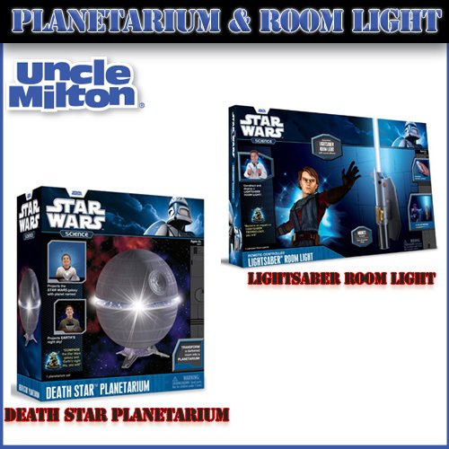 Uncle Milton Star Wars Science Death Star Planetarium & Science Lightsaber Room Light