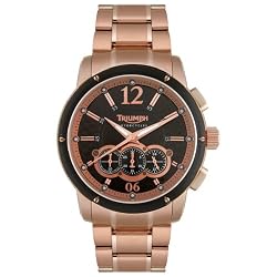 Triumph Motorcycles Men's 3048-44 Chronograph Rose Gold Tone Stainless Steel Watch