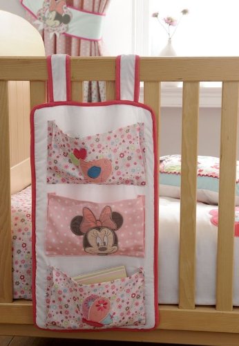 MINNIE MOUSE PINK COT BABY INFANT ORGANISER OFFICIAL LICENSED WALT DISNEY 30CM X 60CM