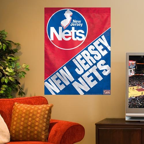 New Jersey Nets 27'' x 37'' Vintage Vertical Banner Flag