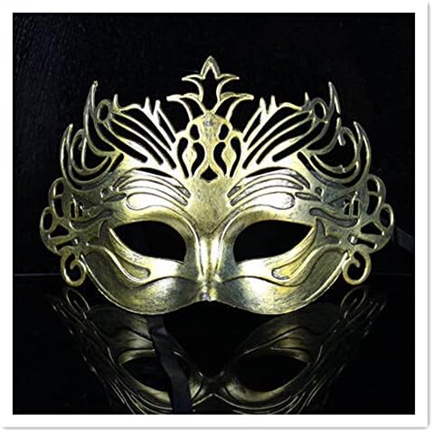 Skue Men's Retro Roman Gladiator Half Face Mask Halloween Masquerade 2 pcs