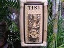 BAMBOO TIKI SIGN "TIKI HUT" W/ TIKI MASK - TIKI BAR DECOR