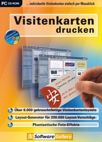 Visitenkarten drucken f&uuml;r Windows Vista