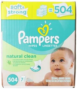 Pampers Natural Clean Wipes 7x Box 504 Count