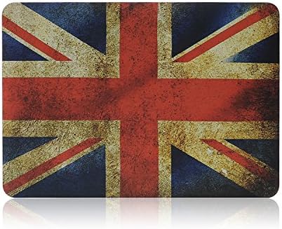 2 in 1 Macbook Pro 15 Retina Display Case TECOOL® Frosted Matte Snap-on hard Shell Plastic Case Cover Skins and Silicone Keyboard Cover with TECOOL® Mouse Pad for MacBook Pro 15" With Retina Display Model: A1398(UK Flag)