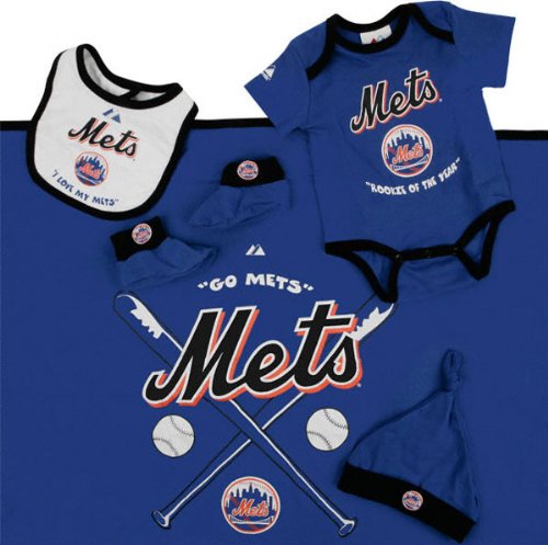 New York Mets Newborn 5 Piece Gift Set