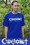 Coexist T-shirt XL Blue - Promotes Religious Tolerance and Peace Using Religious Symbols