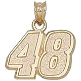 LogoArt Jimmie Johnson 10K Medium Number Pendant