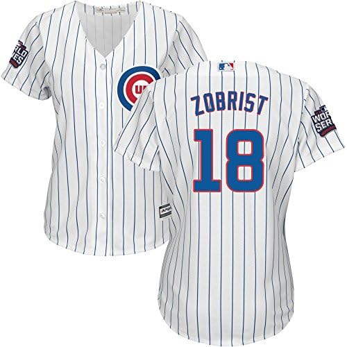 jc_Cubs Womens Ben_Zobrist 18# Jersey white Chicago player World Series Baseball M