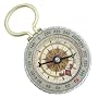Classic Brass Compass with Adjustable Dial - Glows in the Dark