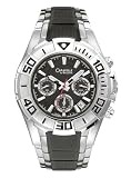 51pCe12ziKL. SL160  Caravelle by Bulova Mens 45B004 Bracelet Black Dial Watch