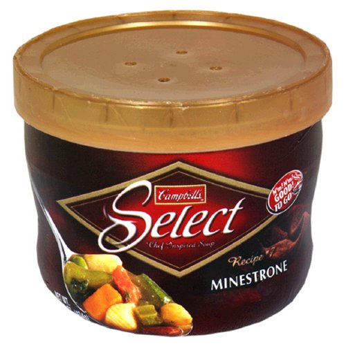 Campbell Select Minestrone, 15.30-Ounce Microwavable Containers (Pack of 8) by Campbell