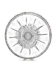 Waterford Crystal Twelve Days of Christmas Footed Cake Plate & Knife Set by 