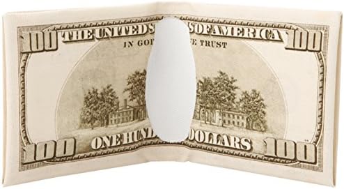 * LoveTheValue Printed Leather Wallet - 100 USD Banknote, Size 3.3"x4.9"
