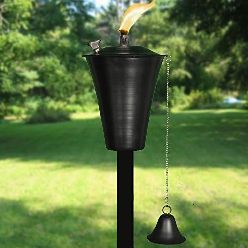 Kona Vintage Style Tiki Torch with Pole & Snuffer - Black
