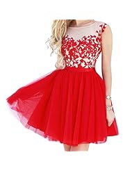 Fitted Beaded Applique Tulle Short Bateau Neck Homecoming Dress 