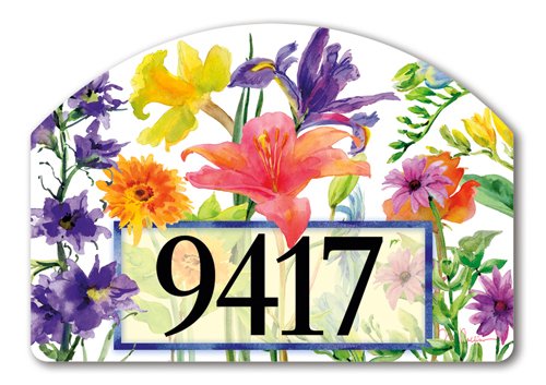 Watercolor Garden Address Marker