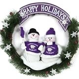 NCAA Kansas State Wildcats Team Snowman Wreath 20