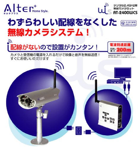 Cover image : デジタル2.4GHz帯無線カメラセット AT-2400WCS わずらわしい配線をなくした無線カメラシステム！