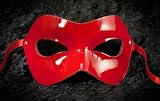 Carneval - Original handmade Venetian mask - Mystery Leather red Erotic Line