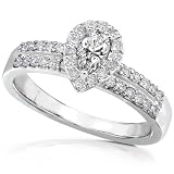 1/2ct TW Pear-Shaped Diamond Engagement Ring in 14k Gold