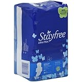 Stayfree Pads with Wings, Ultra Thin, Regular, 36 CT (PACK OF 2)