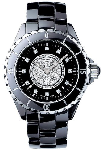Chanel J12 Black Dial Ceramic Diamond Ladies Watch H2122 Chanel J12 Black Dial Ceramic Diamond Ladies Watch H2122