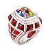 Millacreli Faceted Multi Color Murano Glass title=