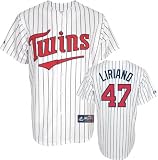 Delmon Young Jersey: Adult Home Pinstripe Replica #21 Minnesota Twins Jersey