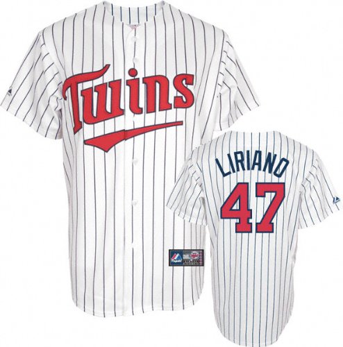 Delmon Young Jersey: Adult Home Pinstripe Replica #21 Minnesota Twins Jersey