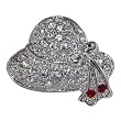 Silver Hat Brooch