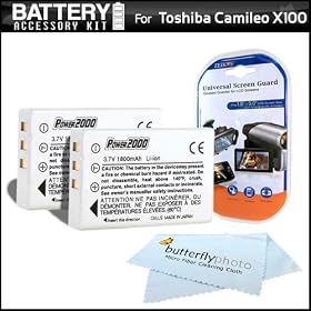 Click here to buy 2 Pack Battery Kit For Toshiba Camileo X100 H30 Full-HD Camcorder Includes 2 Extended... by Butterfly.