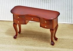 Dollhouse Miniature Cherry Ladies Desk or Vanity Table