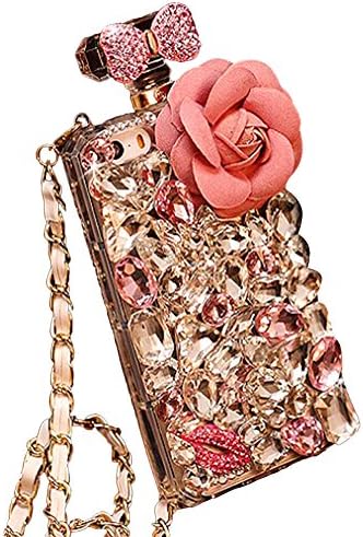 Figer Luxury 3D Handmade Crystal Sparkle Diamond Rhinestone Perfume Bottles Back Case Cover For Samsung Galaxy S6 Edge Plus