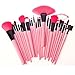 Kisstyle 24 Pcs Makeup Brush Set Cosmetics Foundation Blending Blush Eyeliner Face