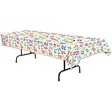 Beistle 70 Tablecover, 54 by 108-Inch, Multicolor