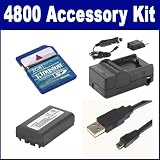 Nikon Coolpix 4800 Digital Camera Accessory Kit includes: USB8PIN USB Cable, SDM-133 Charger, SDENEL1 Battery, KSD2GB Memory Card