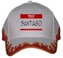 HELLO my name is SANTIAGO Orange Flame Hat / Baseball Cap